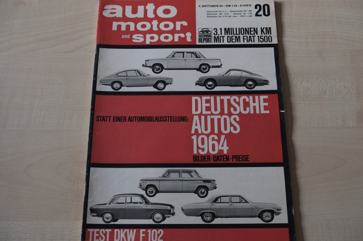 Deckblatt Auto Motor und Sport (20/1964)